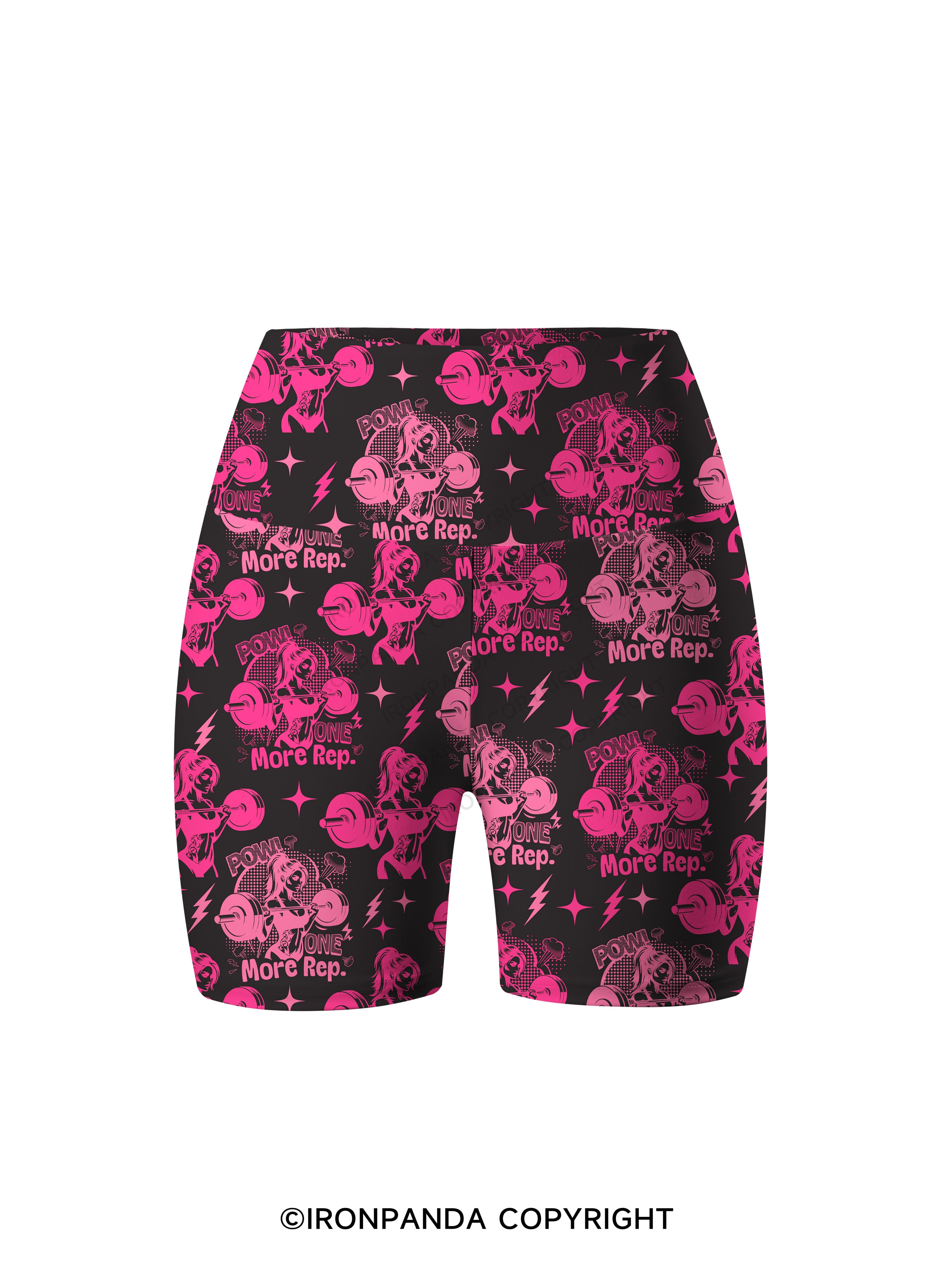 one more rep strong girl Printed Yoga Cycling Shorts