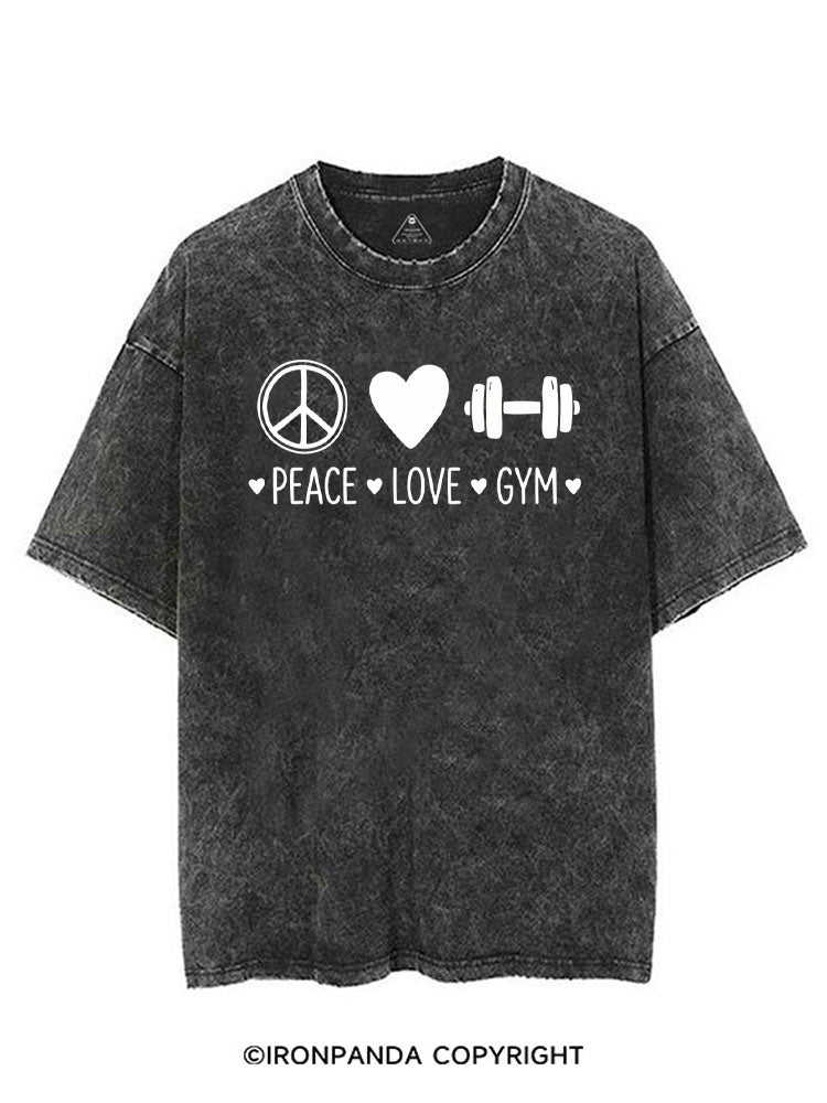 Peace Love Gym VINTAGE GYM SHIRT