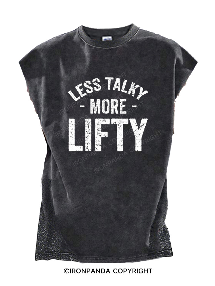 Less talky more lifty Cut Off Tank