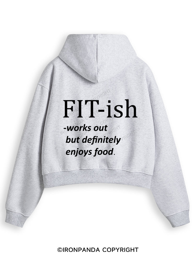 FIT-ISH Fleece Crop Zip Up Hoodie