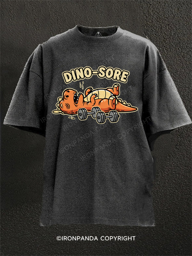 Dino-Sore Lifter Workout Washed Gym Shirt