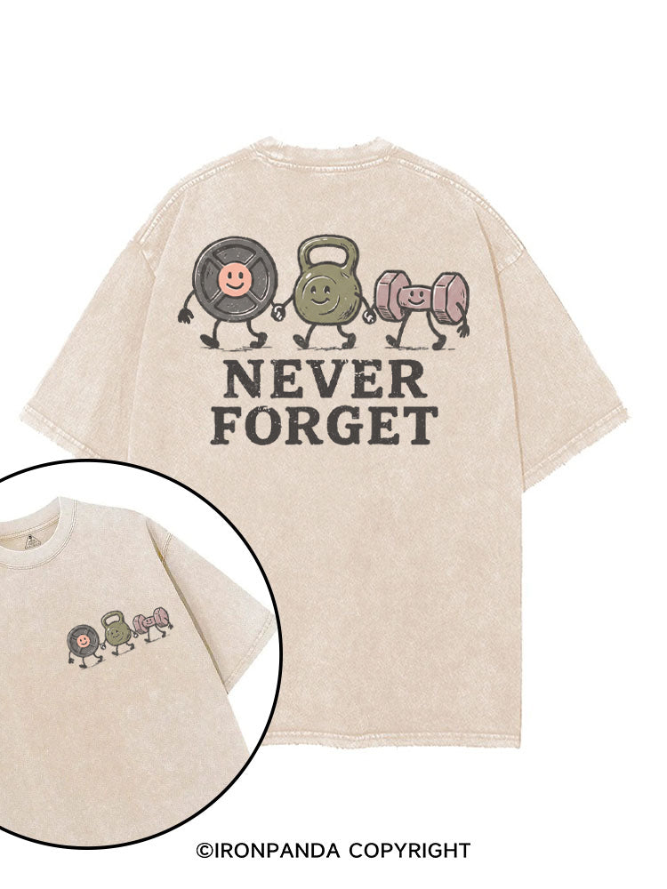 NEVER FORGET FITNESS printed Gym Shirt