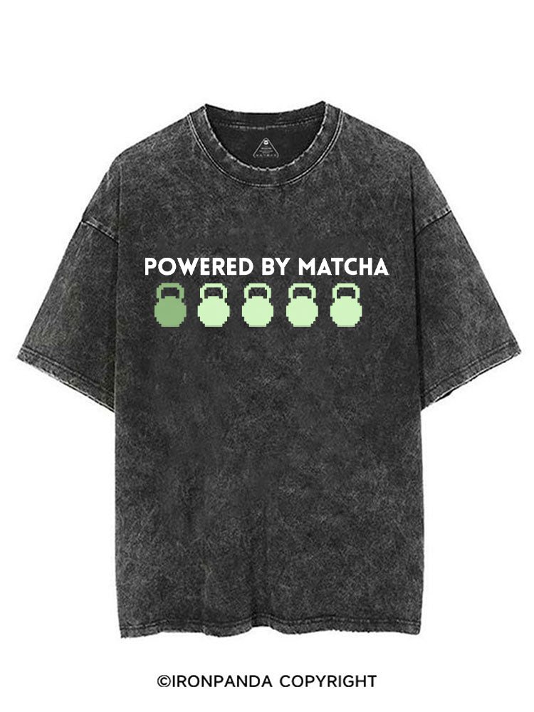 POWERED BY MATCHA GYM LOVER VINTAGE GYM SHIRT