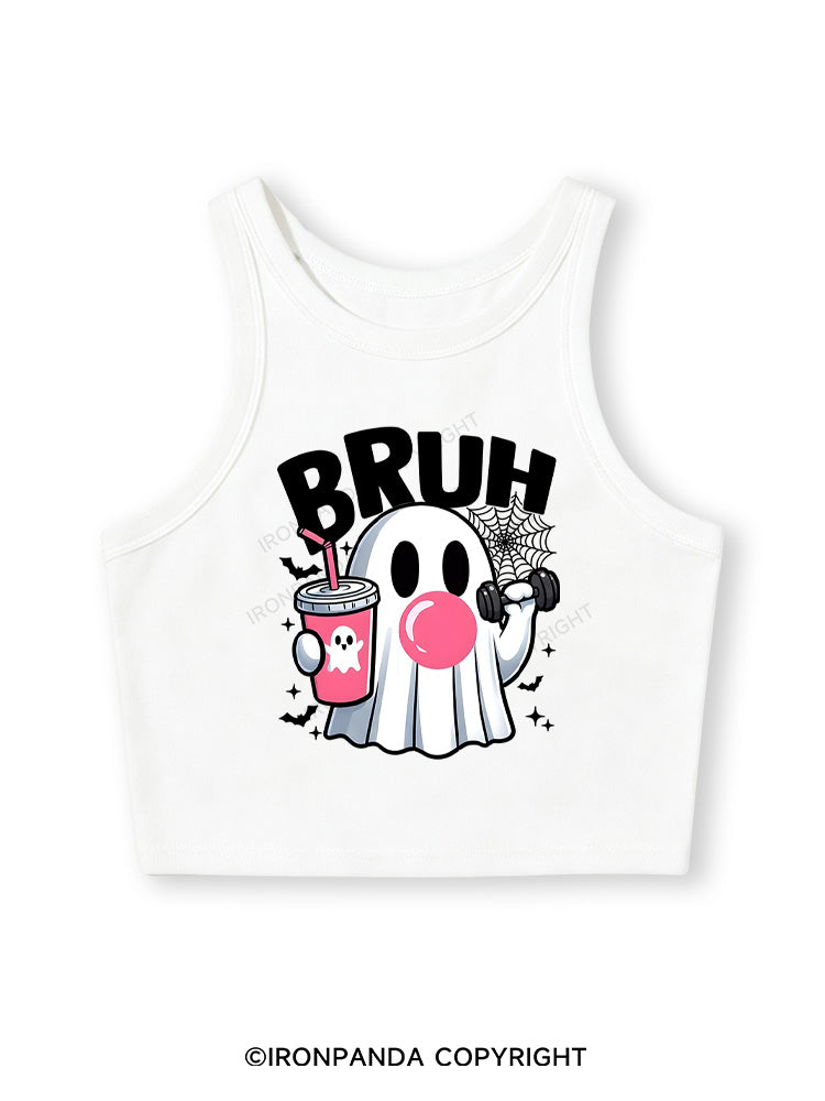 BRUH Fitted Crop Tank Top