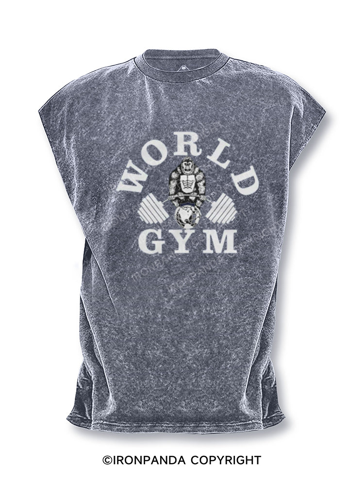Funny Gloria World Gym Cut Off Tank