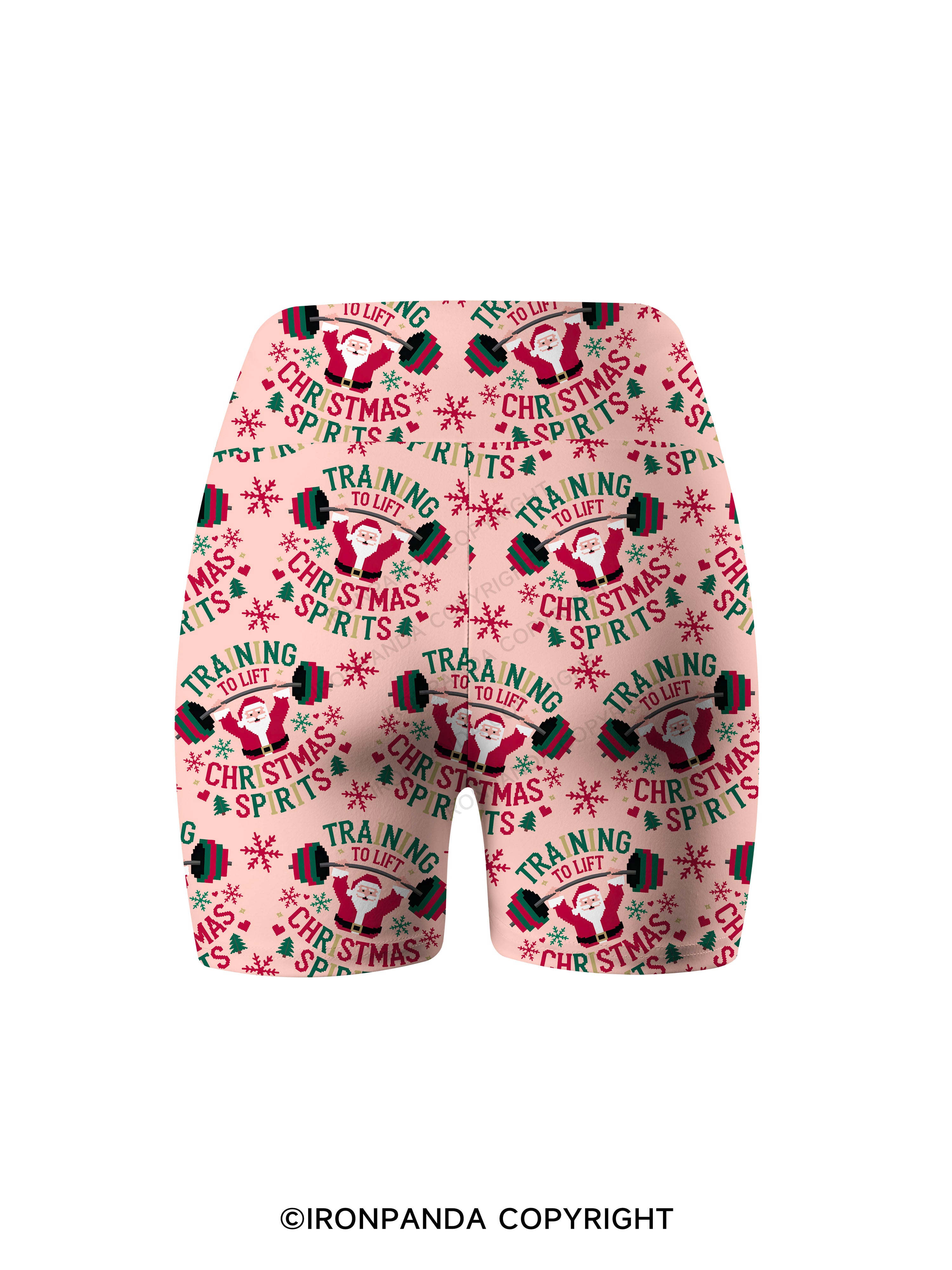 training to lift christmas spirits Printed Yoga Cycling Shorts
