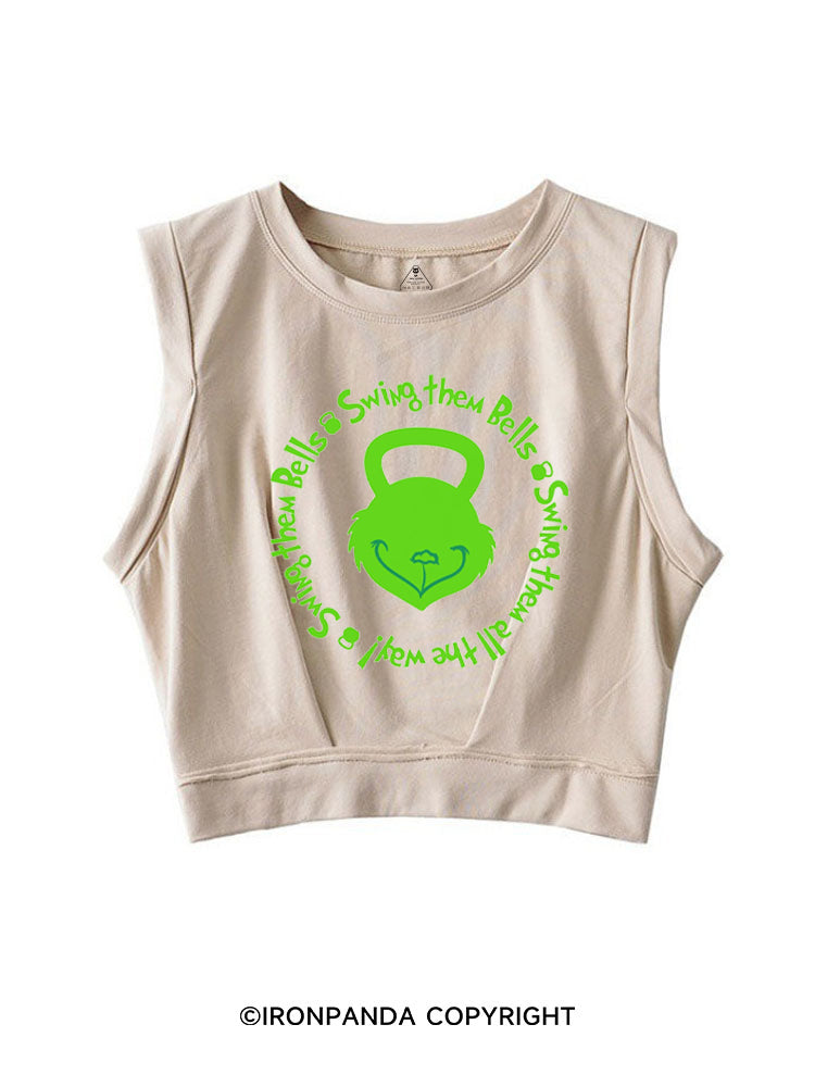 Swing them Bells, Swing them Bells, Swing them all the way SLEEVELESS CROP TOPS