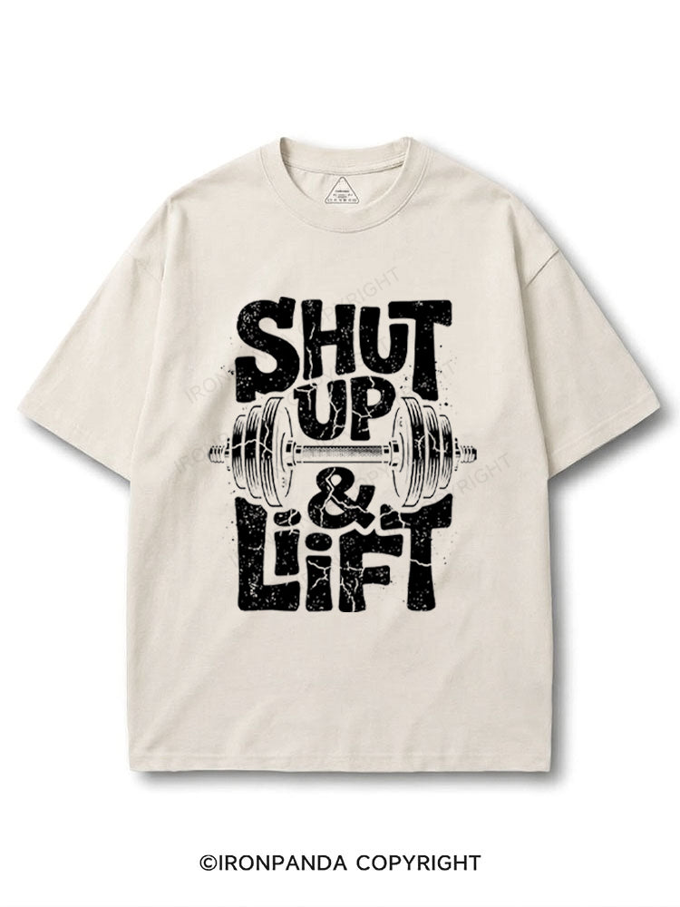 Shut Up And Lift Funny Gym Motivation COTTON PUMP COVER