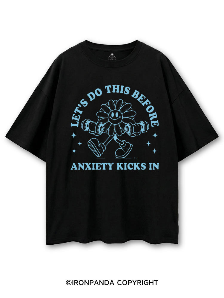 LET'S DO THIS BEFORE ANXIETY KICKS IN GYM SUNFLOWER COTTON PUMP COVER
