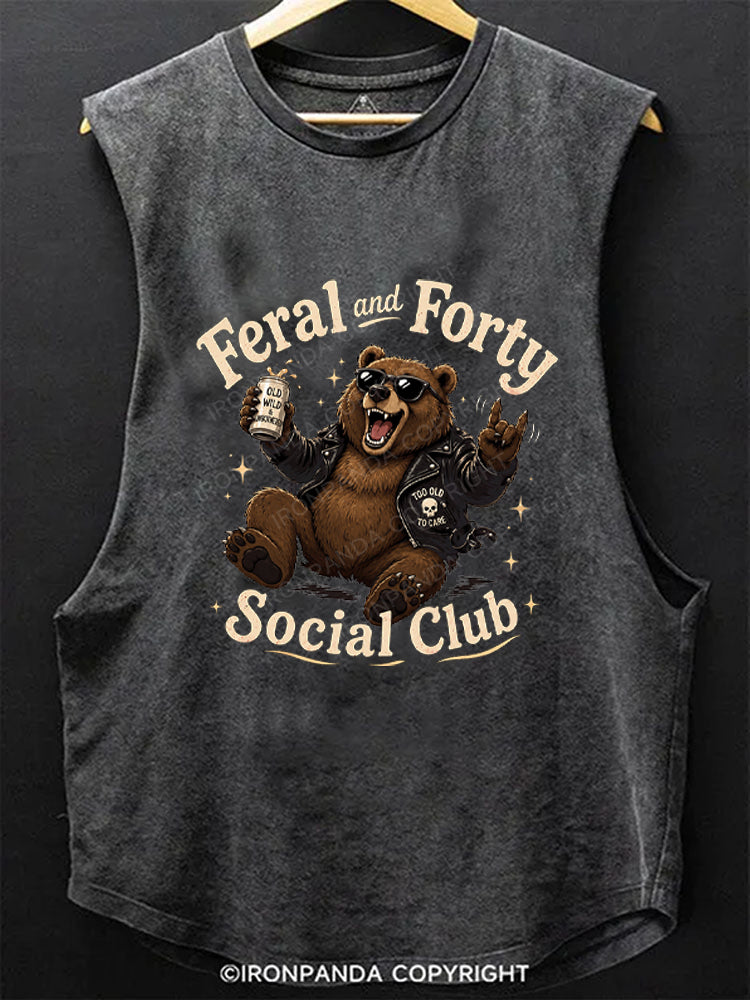 Feral and Forty Social Club Scoop Bottom Cotton Tank