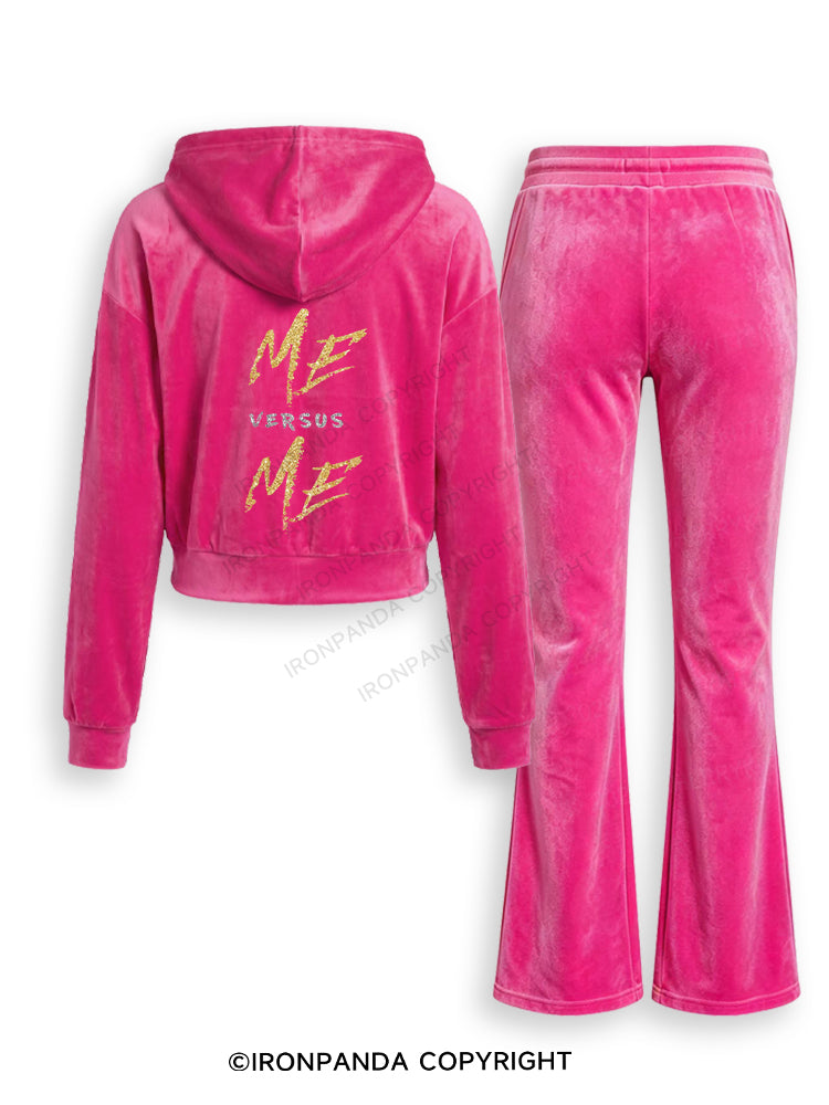 ME VERSUS ME Velvet Tracksuit Set