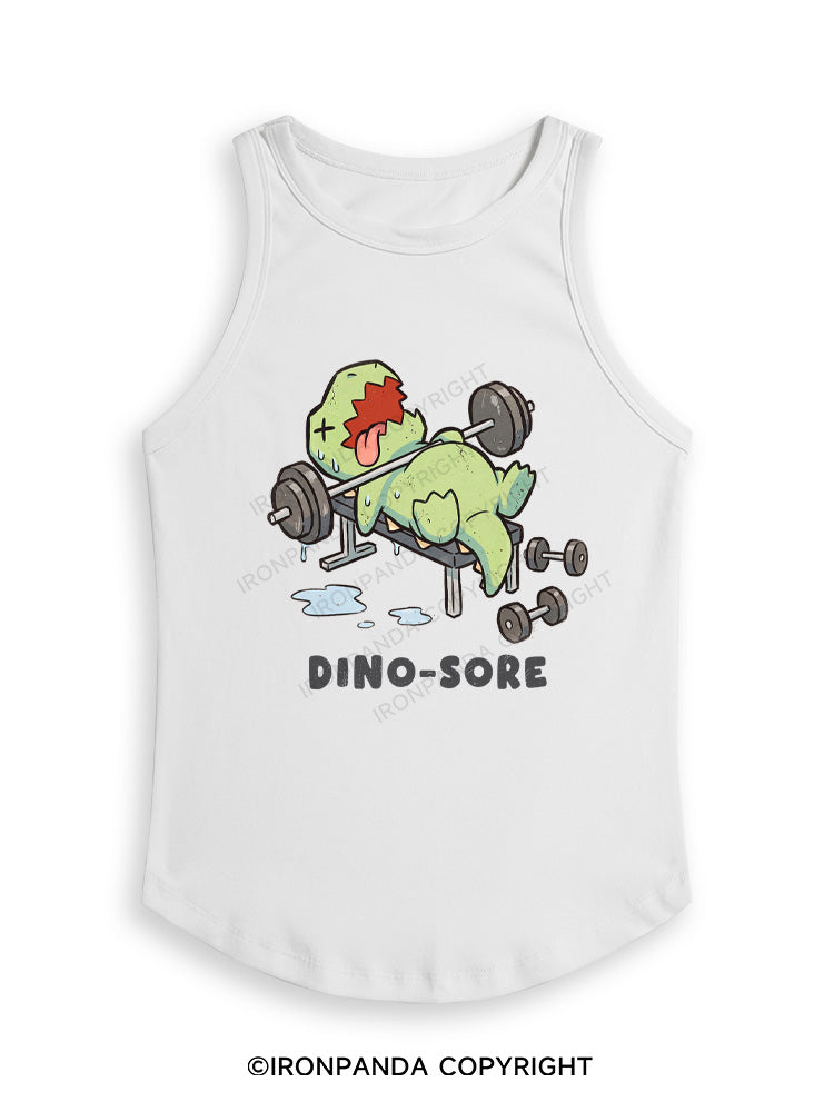 DINO-SORE FUNNY Fitted Tank Top