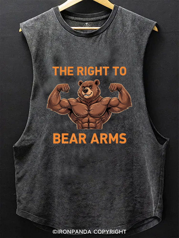 The Right to Bear Arms Muscular Bear Scoop Bottom Cotton Tank