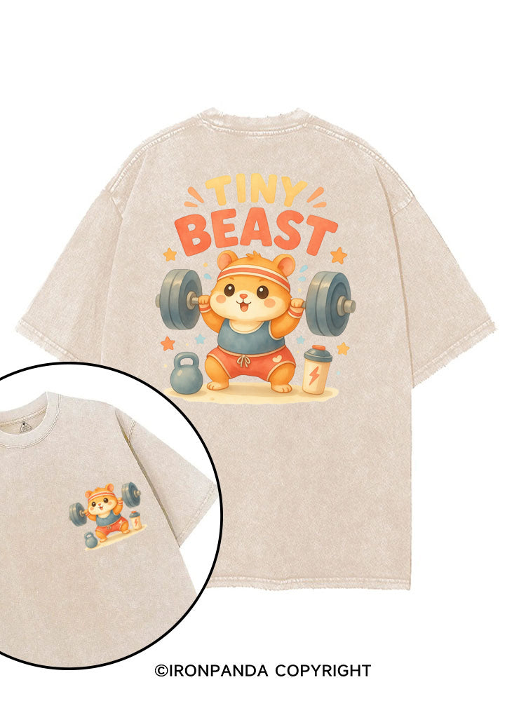 TINY BEAST HAMSTER printed Gym Shirt