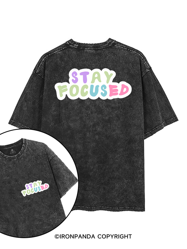 STAY FOCUSED GYM VIBE printed Gym Shirt
