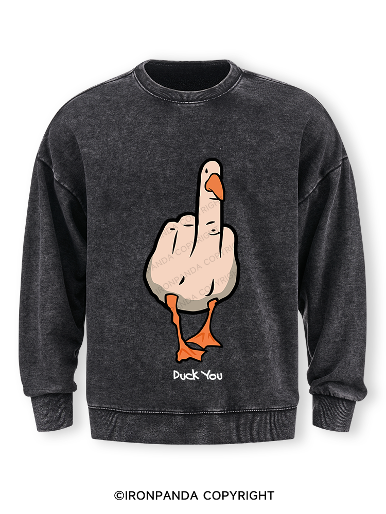 duck you Washed Sweatshirt