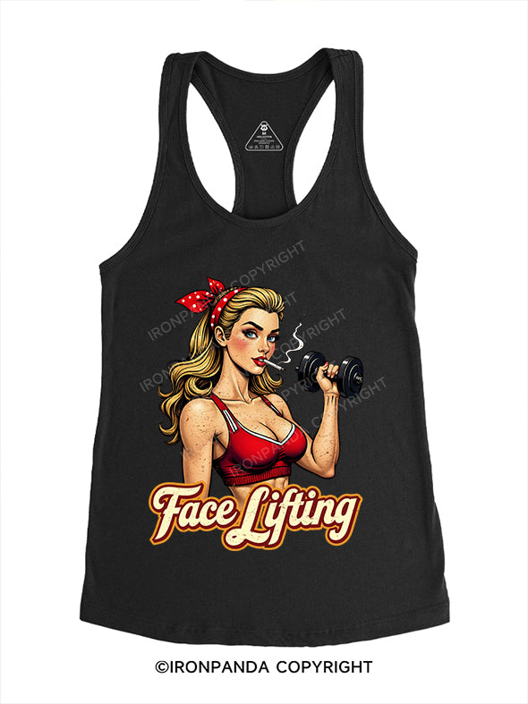 face lifting Gym Racerback Tank