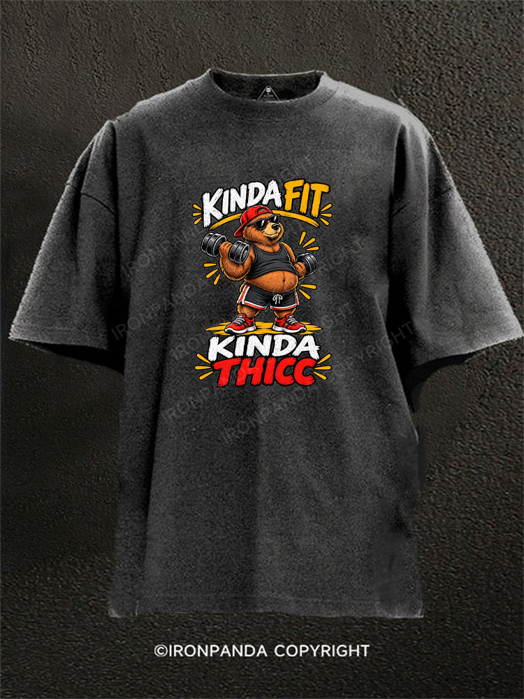 Kinda Fit Kinda Thicc Washed Gym Shirt