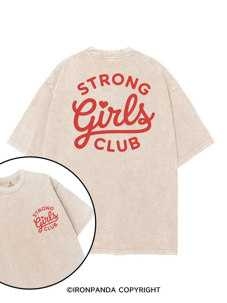 STRONG GIRLS CLUB POSITIVE GYM VIBE printed Gym Shirt
