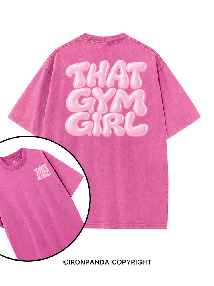 THAT GYM GIRL PINK STYLE printed Gym Shirt