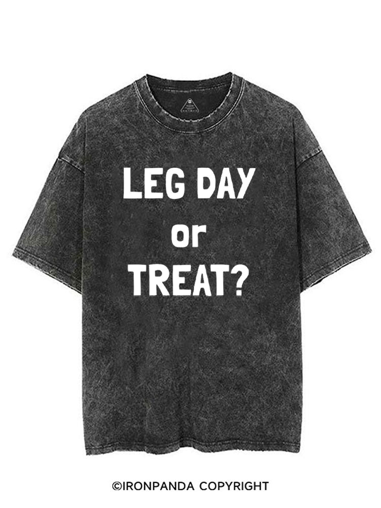 LEG DAY OR TREAT FUNNY HALLOWEEN VINTAGE GYM SHIRT