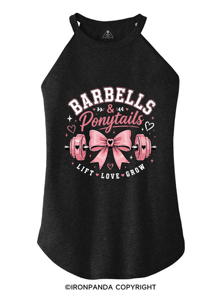 BARBELLS & PONYTAILS LIFT LOVE GROW ROCKER COTTON TANK