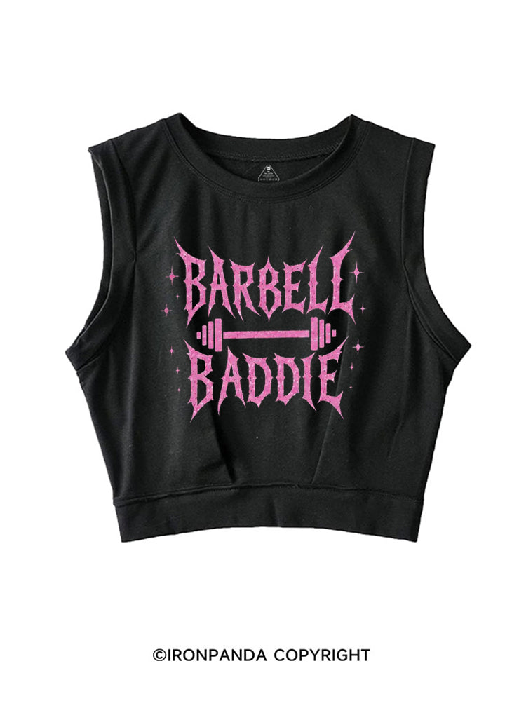 Barbell Baddie Fitness Weightlifting SLEEVELESS CROP TOPS