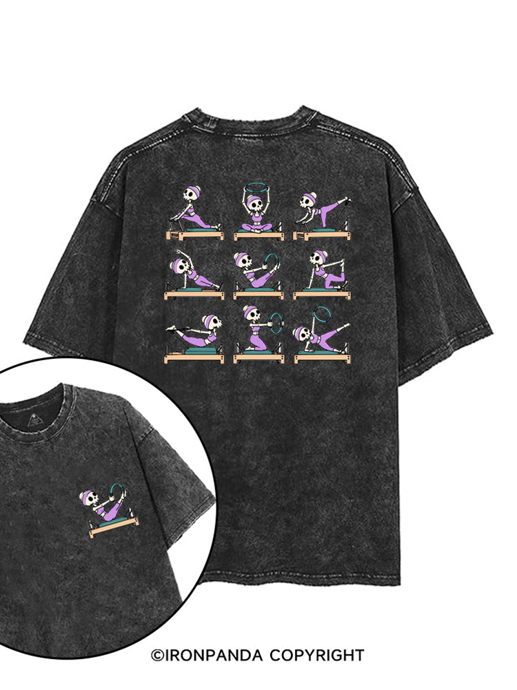 PILATES SKELETON REFORMER WORKOUT FITNESS LOVER printed Gym Shirt