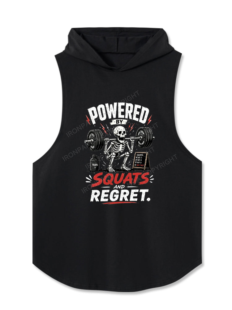 POWERED BY SQUATS AND REGRET Hooded Tank