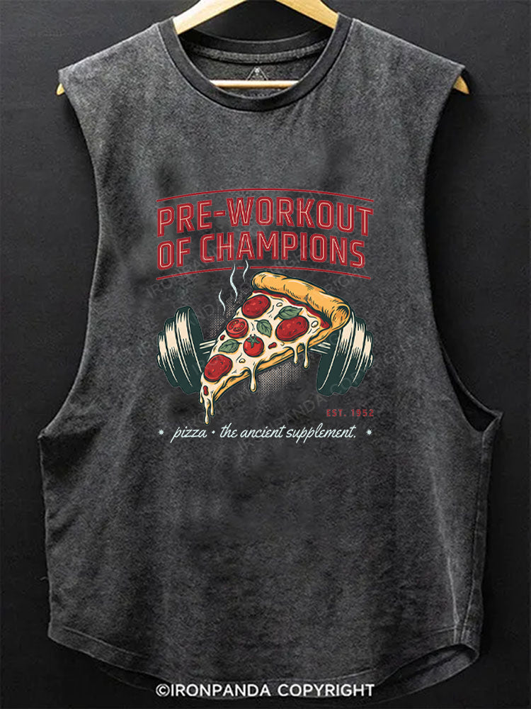 Pizza Supplement Barbellredbubble Scoop Bottom Cotton Tank