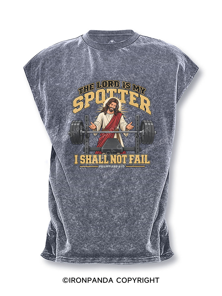 THE LORD IS MY SPOTTER I SHALL NOT FAIL Cut Off Tank