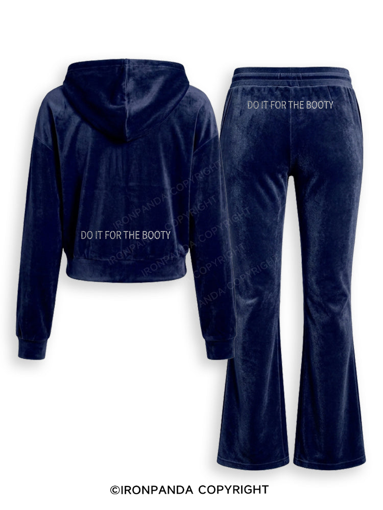 DO IT FOR THE BOOTY Velvet Tracksuit Set