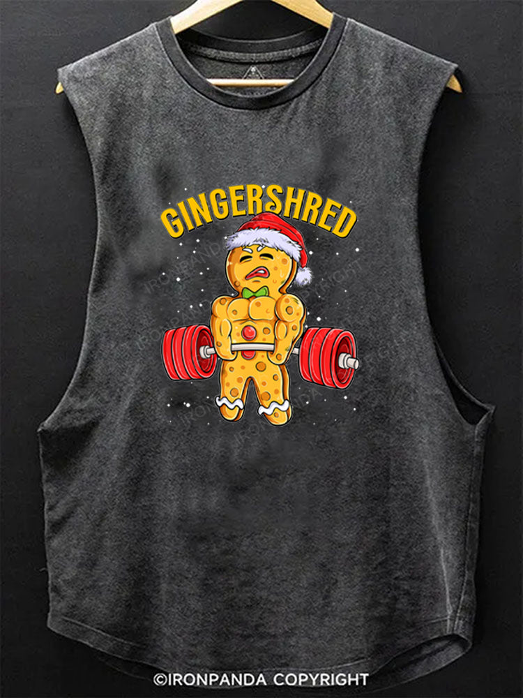 Gingershred Funny Gingerbread Man Scoop Bottom Cotton Tank