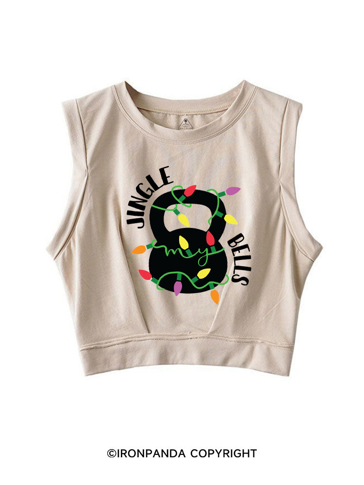 JINGLE MY BELLS SLEEVELESS CROP TOPS