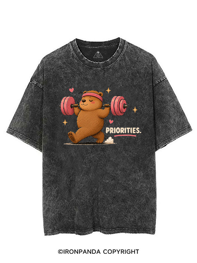 PRIORITIES STRONG BEAR VINTAGE GYM SHIRT