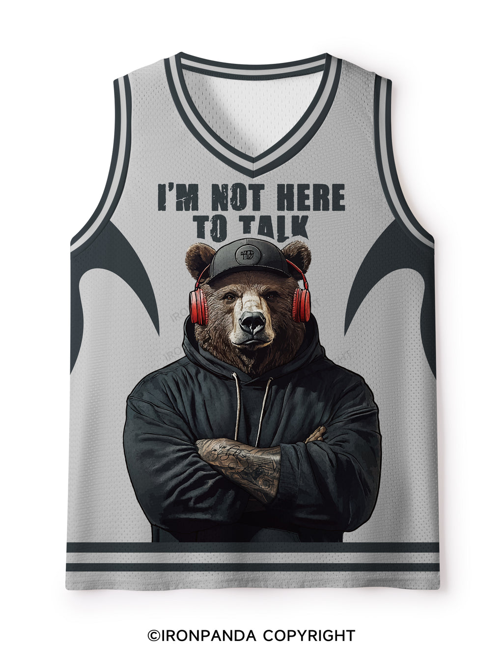 I'M NOT HERE  TO TALK Mesh Tank Top