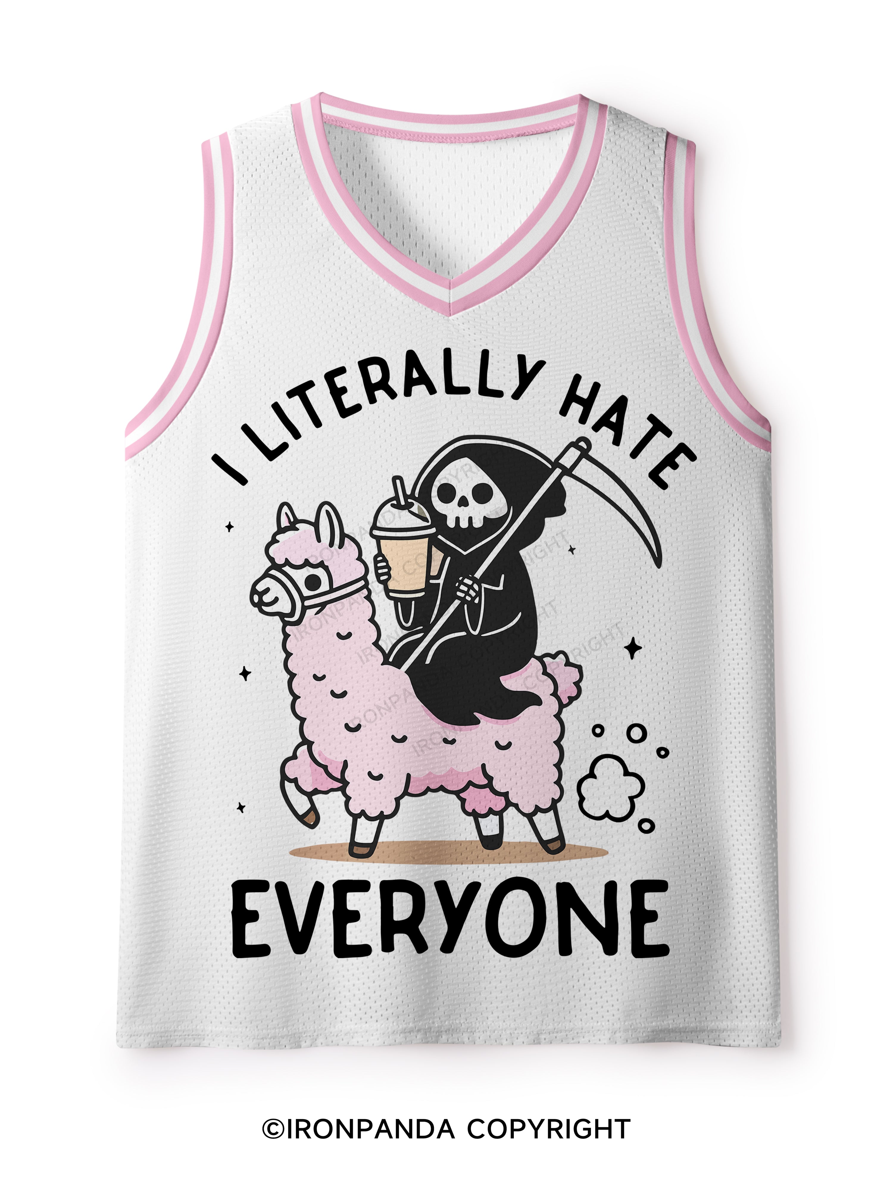 I LITERALLY HATE EVERYONE Mesh Tank Top