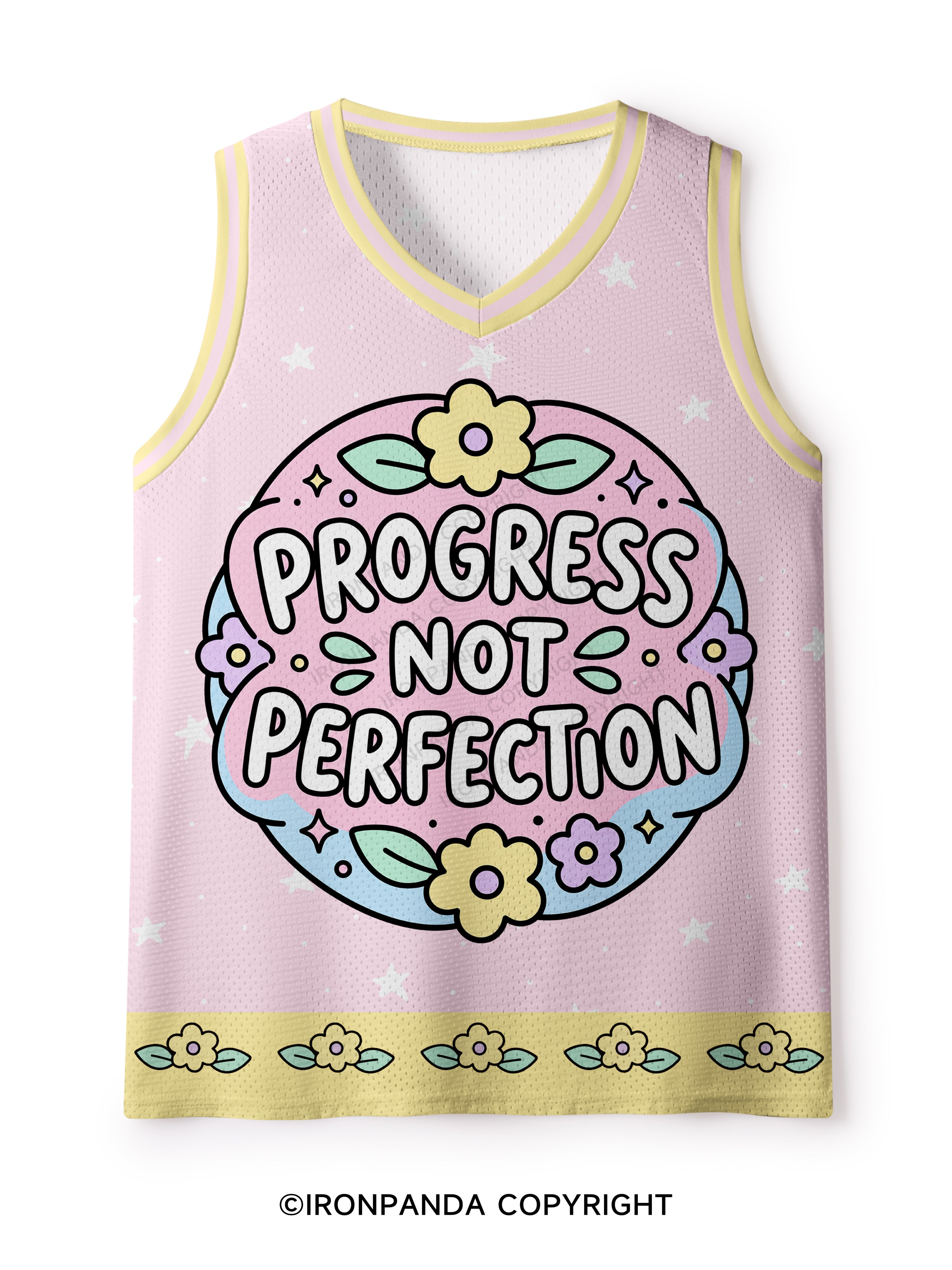 PROGRESS NOT PERFECTION Mesh Tank Top