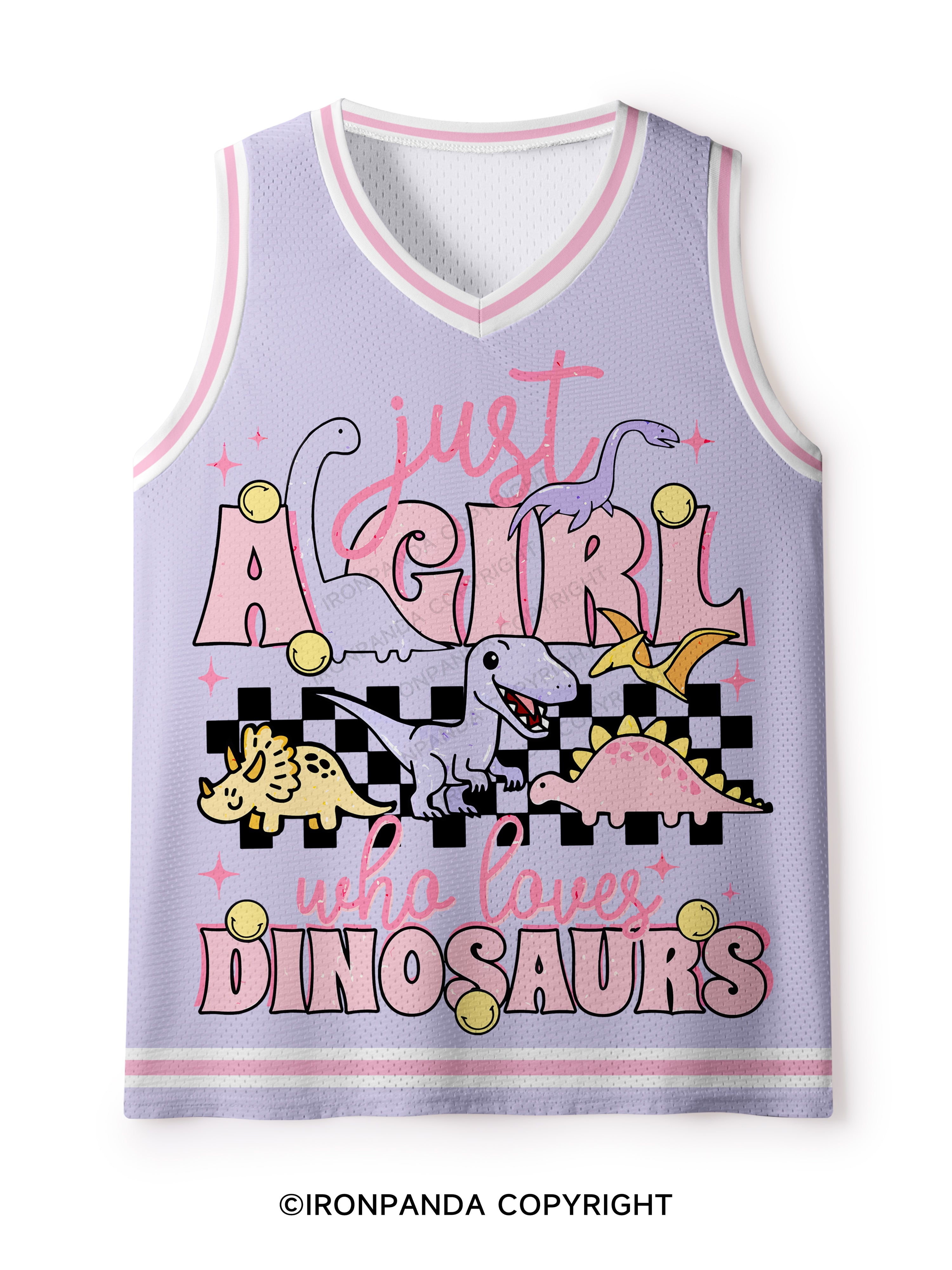 Just A Girl Who Loves Dinosaurs Mesh Tank Top