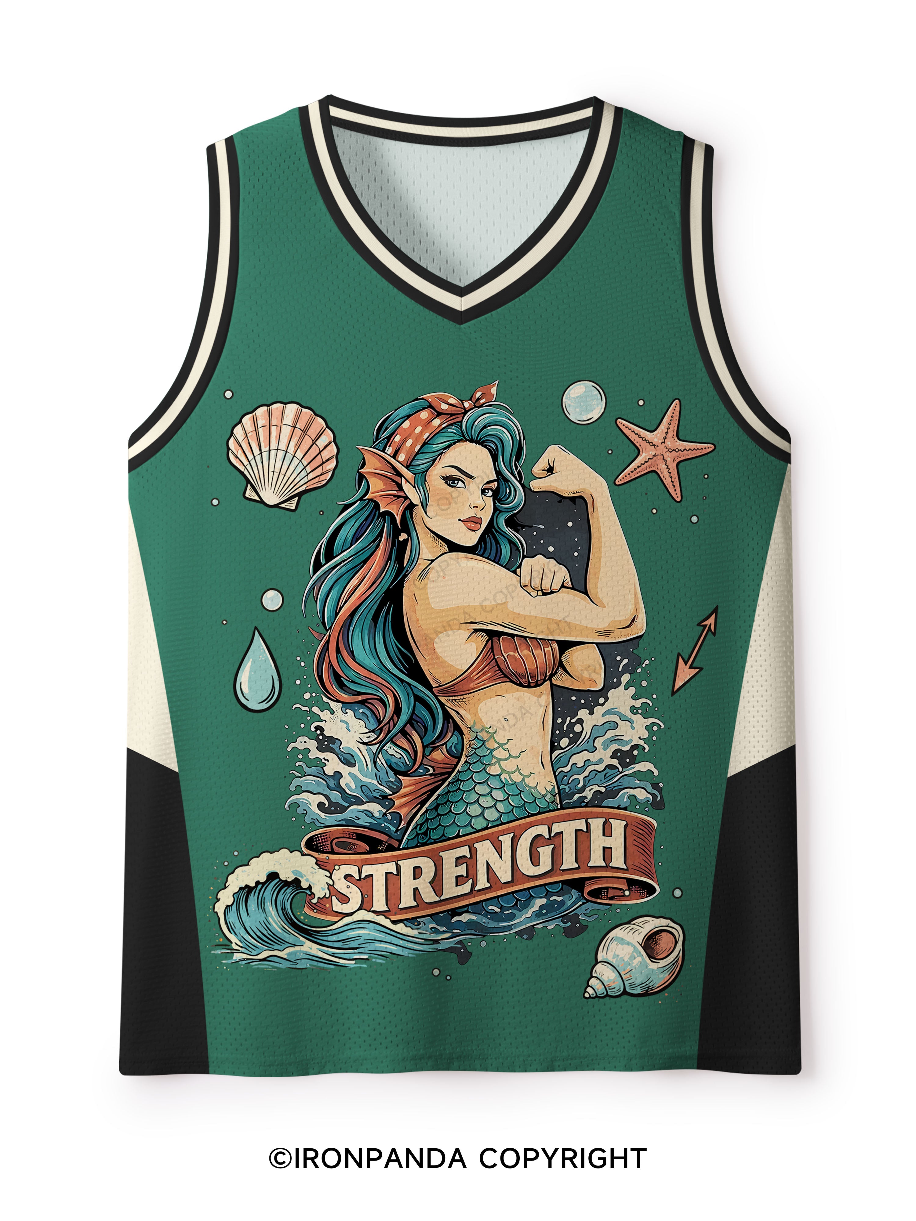STRENGTH STRONG MERMAID Mesh Tank Top