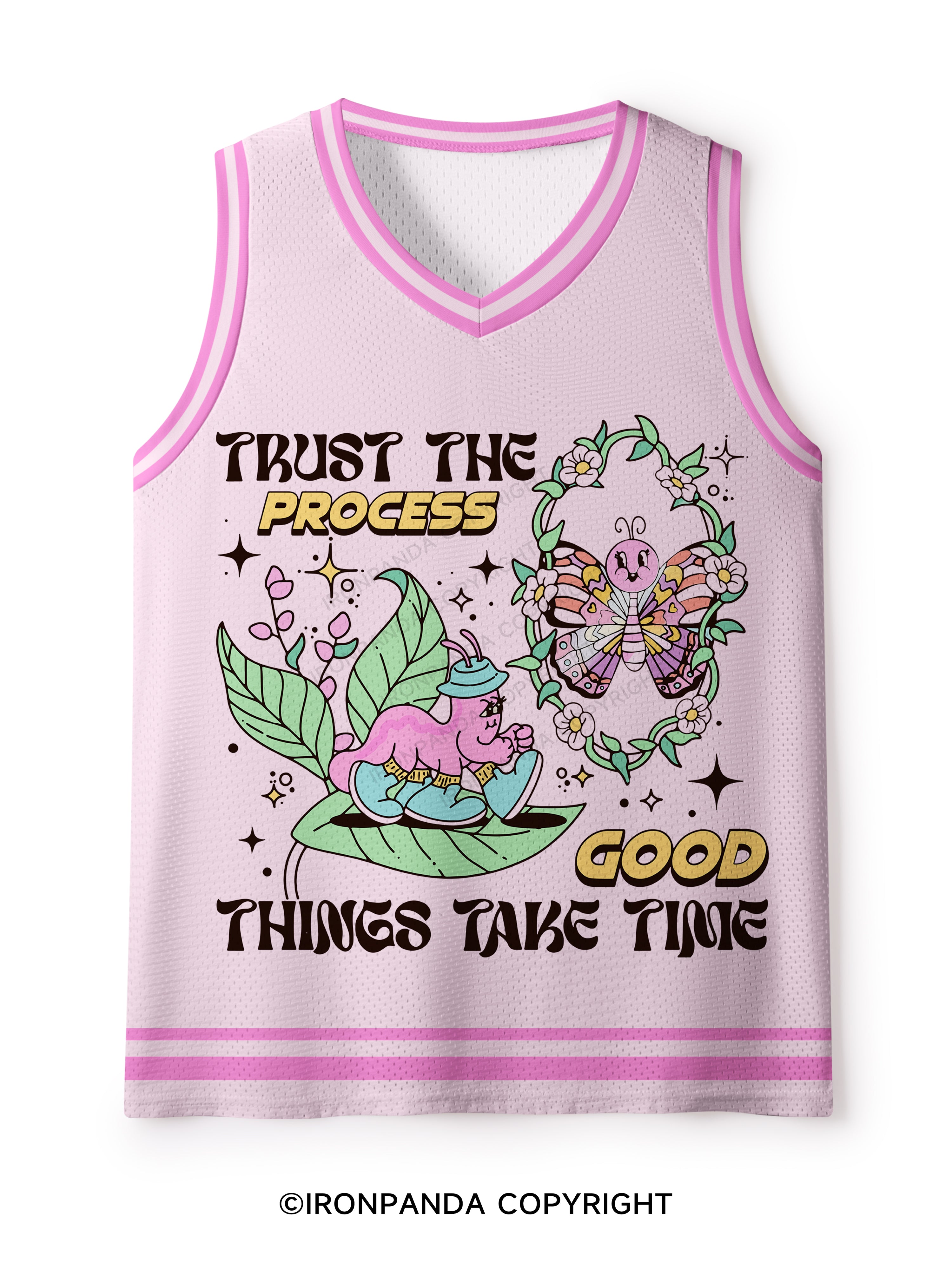 Trust the Process Good Things Take Time Mesh Tank Top
