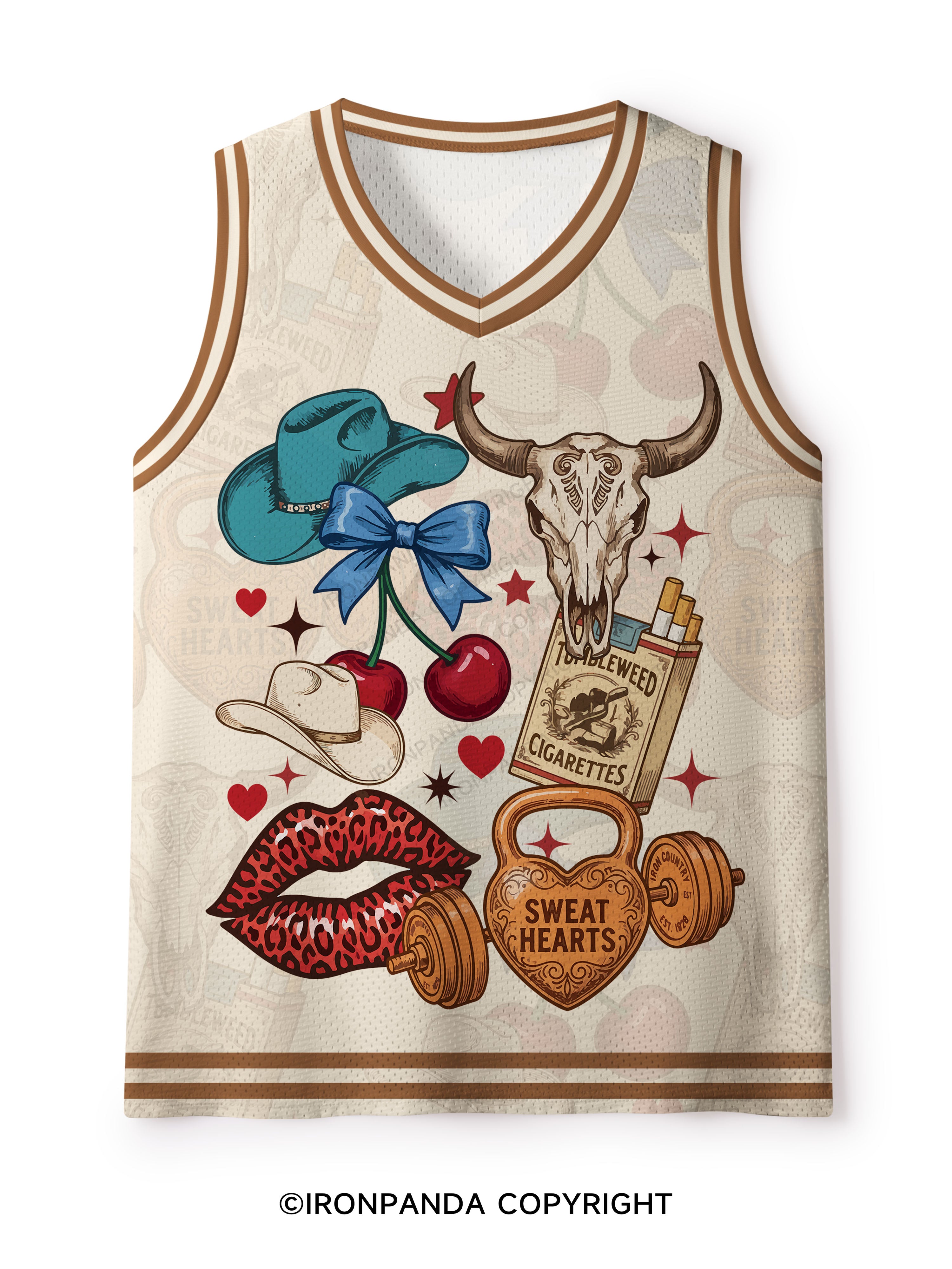 Sweat Hearts Western Gym Mesh Tank Top