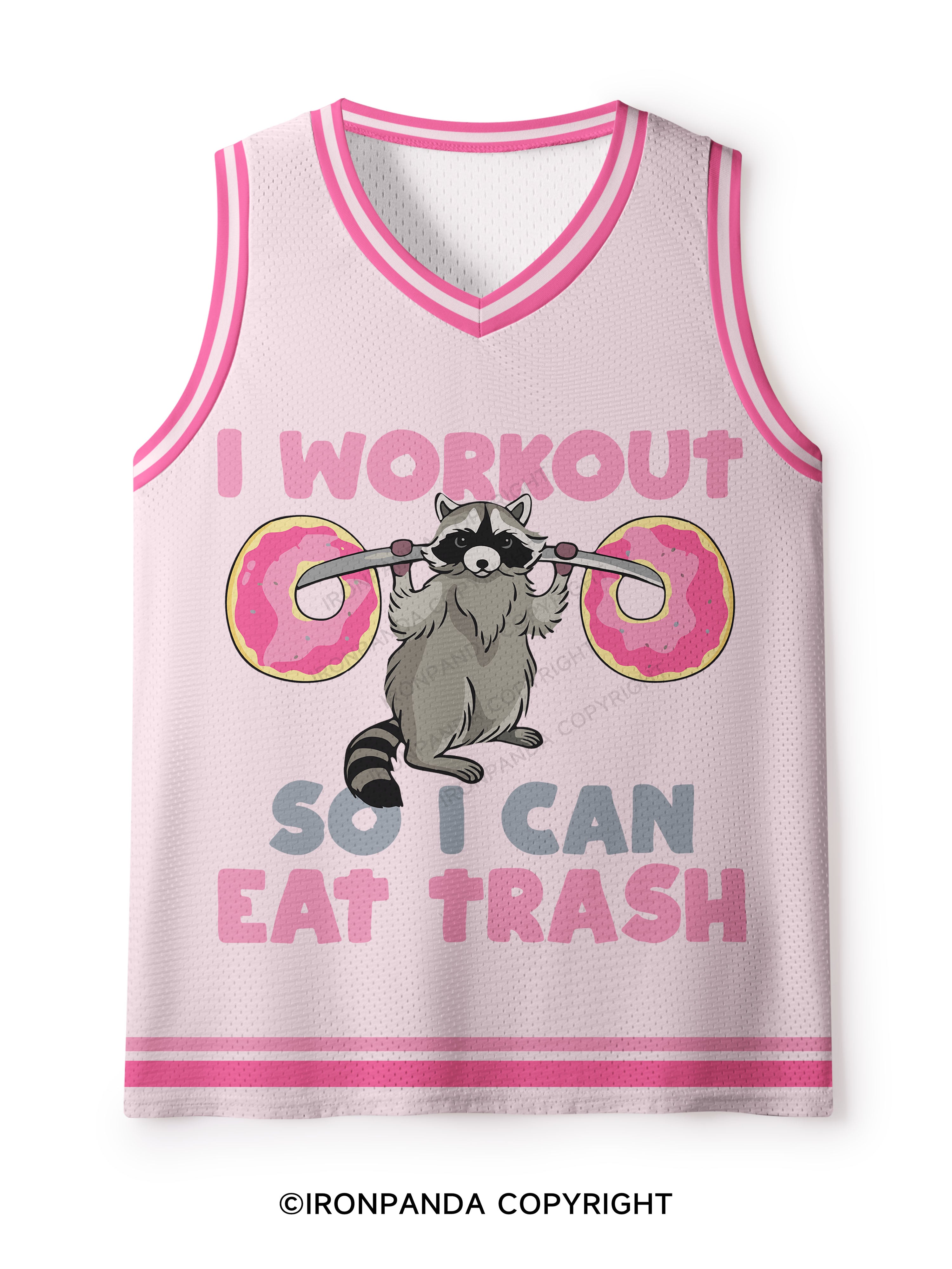 I WORK OUT SO I CAN EAT TRASH Mesh Tank Top