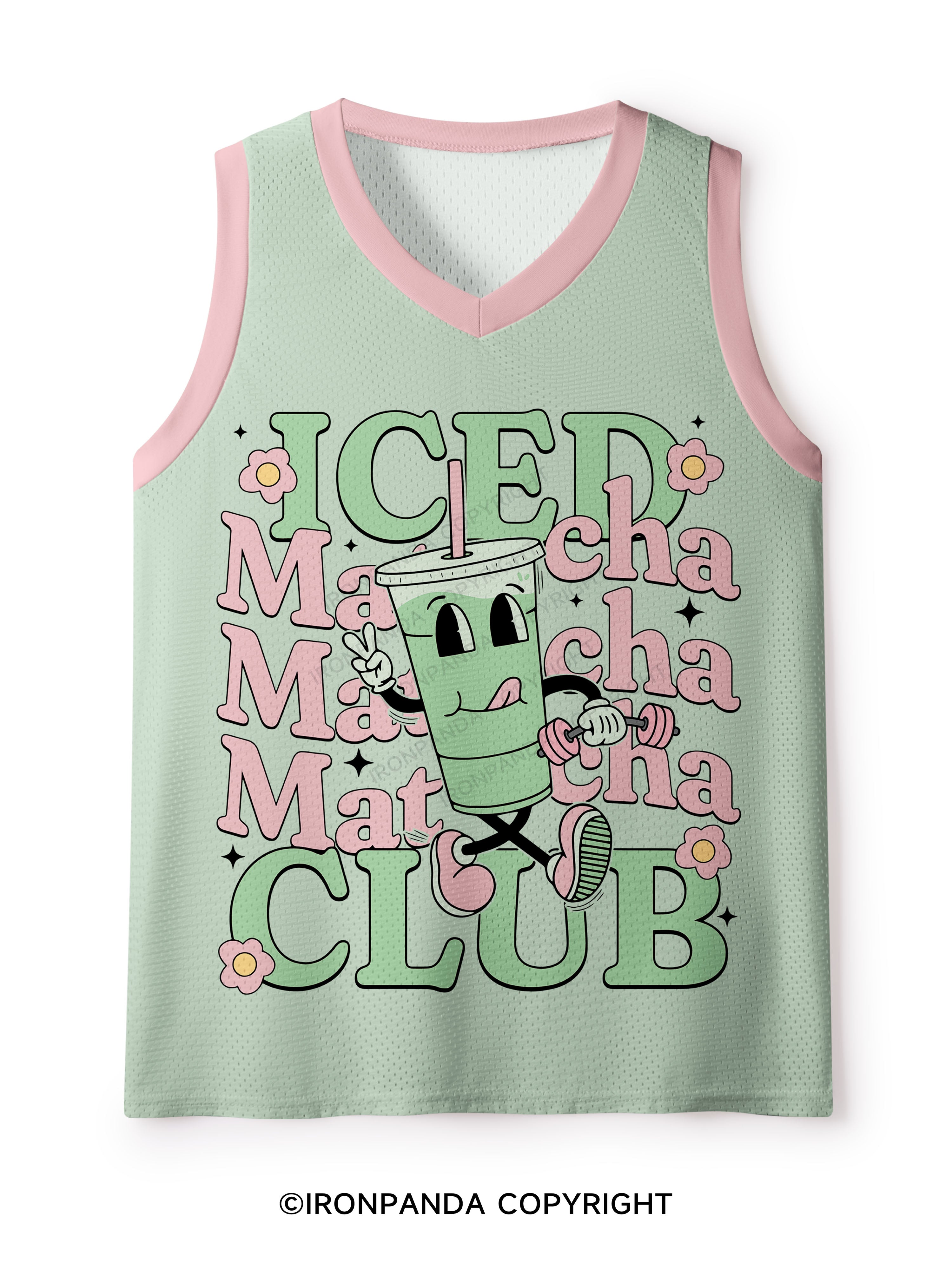 Iced Matcha Club Mesh Tank Top