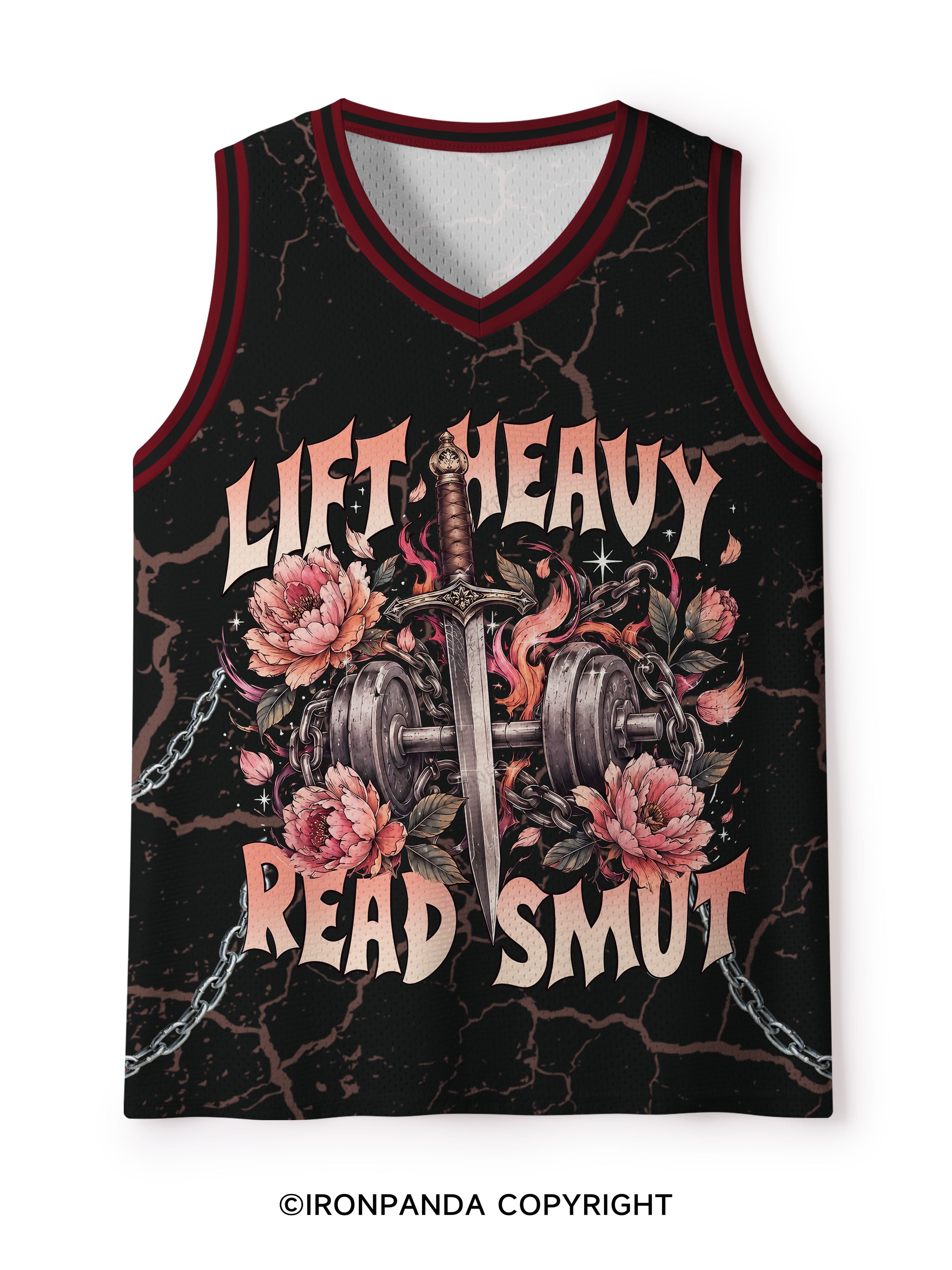 LIFT HEAVY READ SMUT Mesh Tank Top