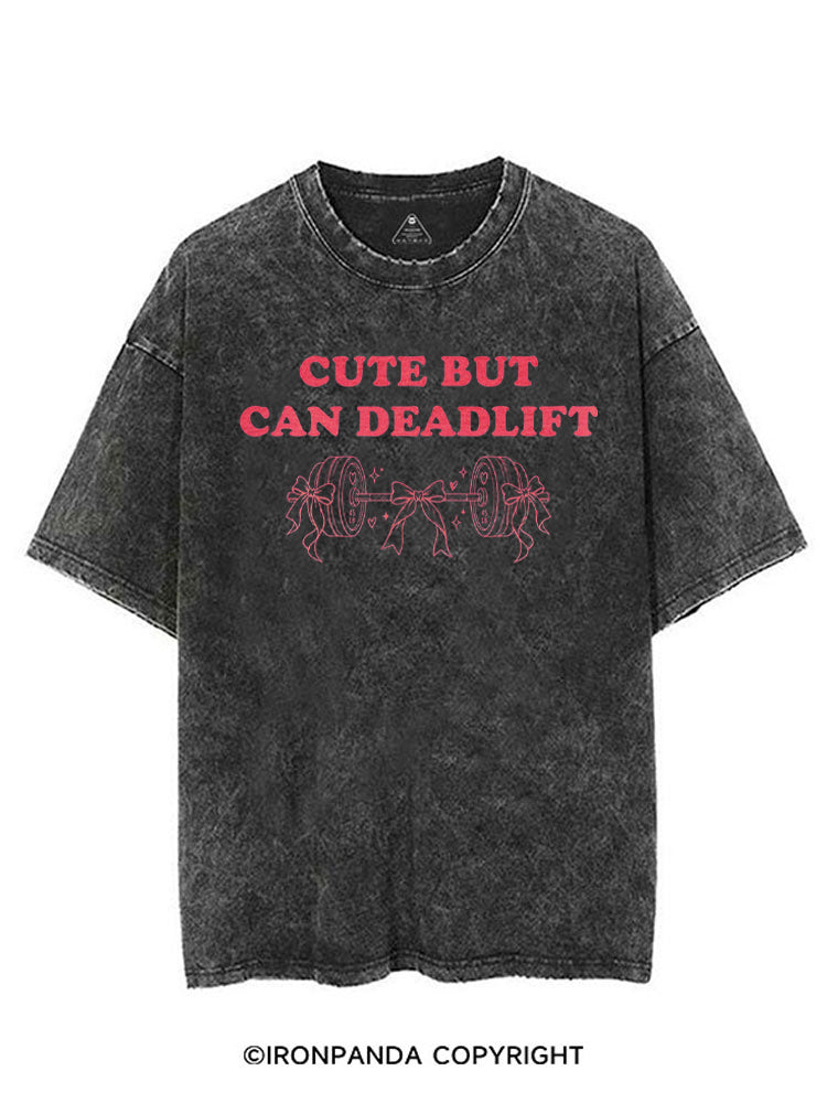Cute But Can Deadlift VINTAGE GYM SHIRT