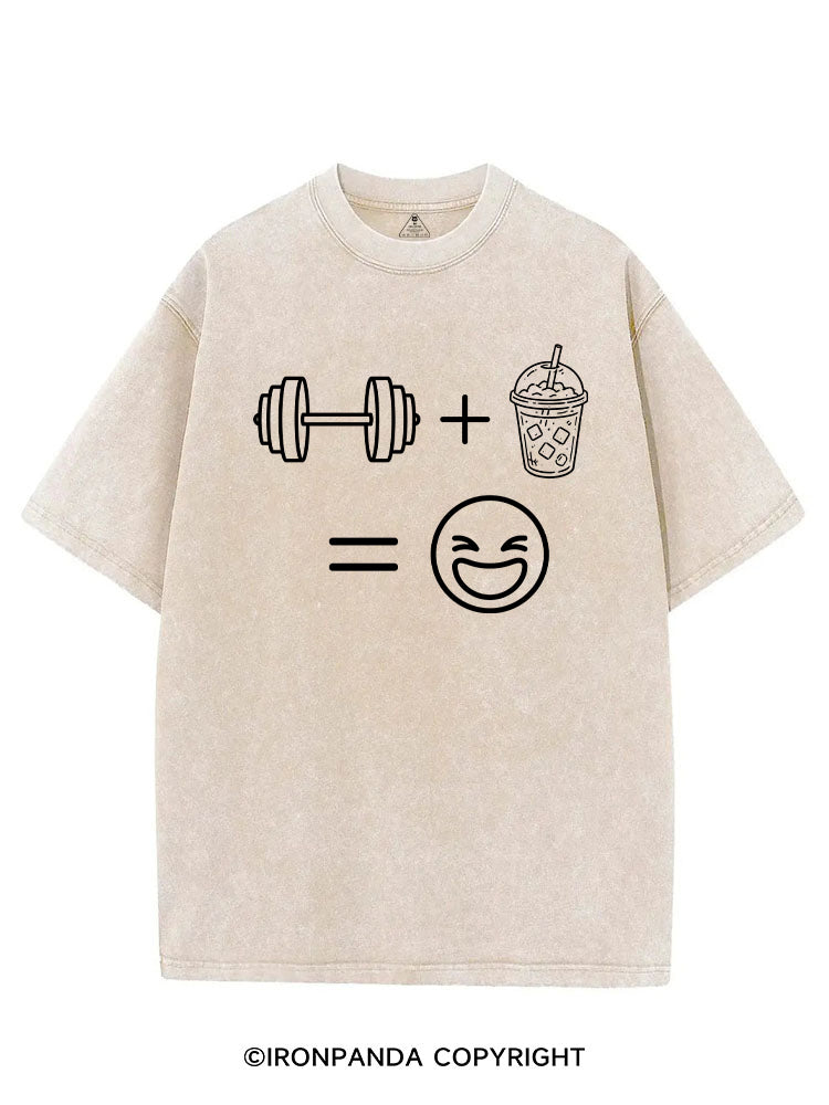 LIFT + SIP = HAPPY VINTAGE GYM SHIRT