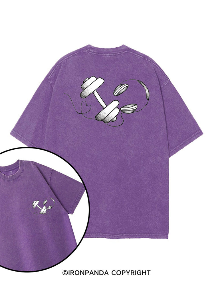 BARBELL BEATS printed Gym Shirt