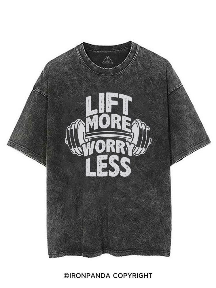 Lift More Worry Less Positive Gym VINTAGE GYM SHIRT