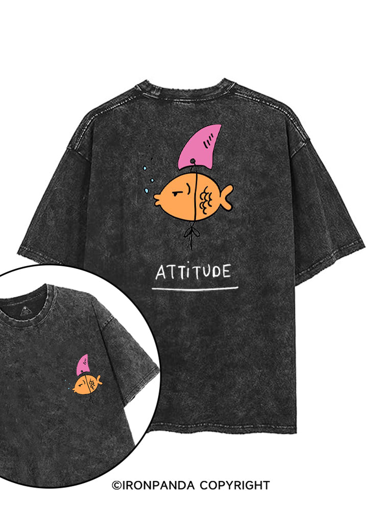 THIS IS MY ATTITUDE printed Gym Shirt